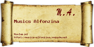 Musics Alfonzina névjegykártya
